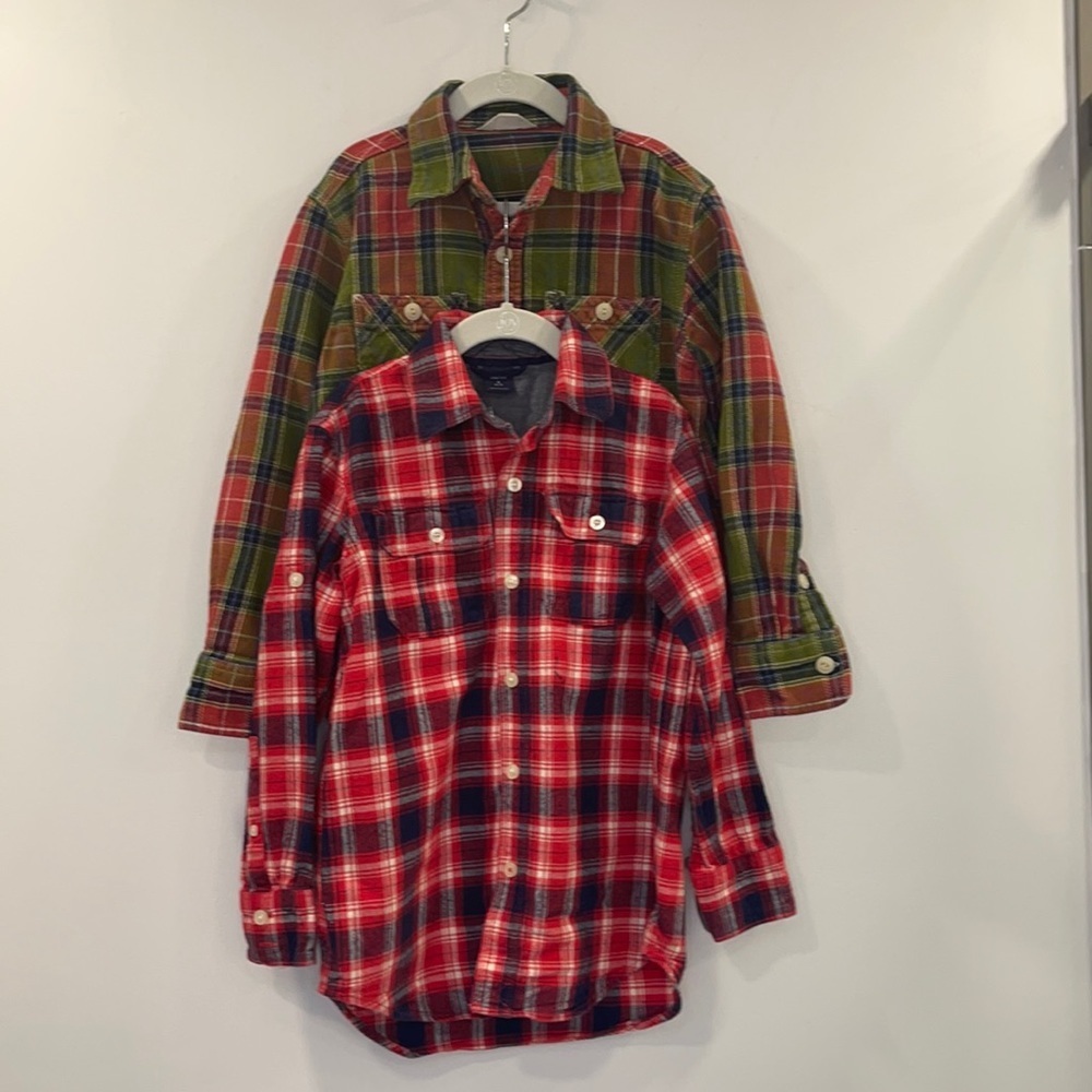 Lands End & Gap Plaid Flannels Boys S